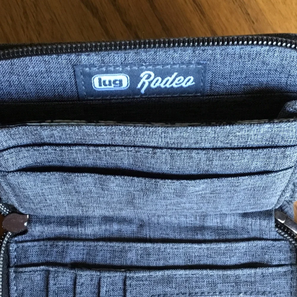 Lug Rodeo Quilted Dark Gray‎ RFID Wristlet Wallet Card Holder